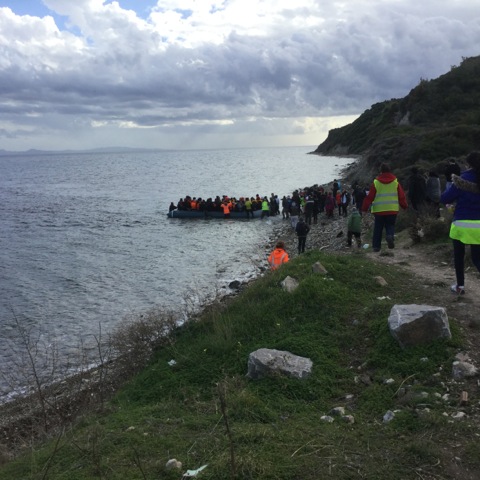 Lesbos Flüchtlinge Ankunft im Schlauchboot